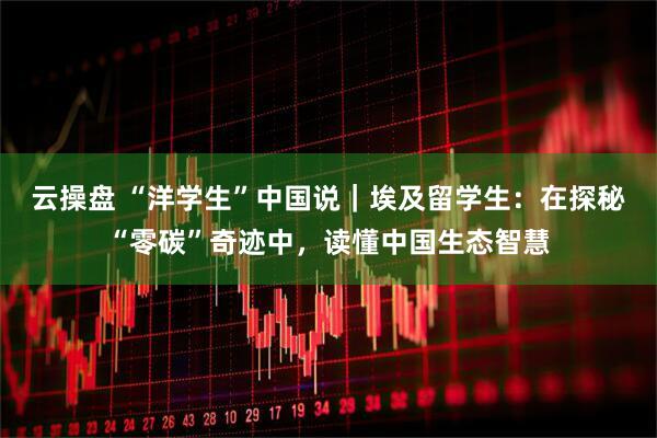 云操盘 “洋学生”中国说｜埃及留学生：在探秘“零碳”奇迹中，读懂中国生态智慧