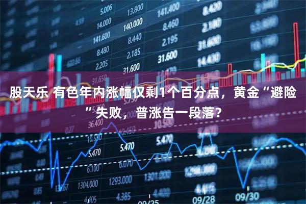 股天乐 有色年内涨幅仅剩1个百分点，黄金“避险”失败，普涨告一段落？